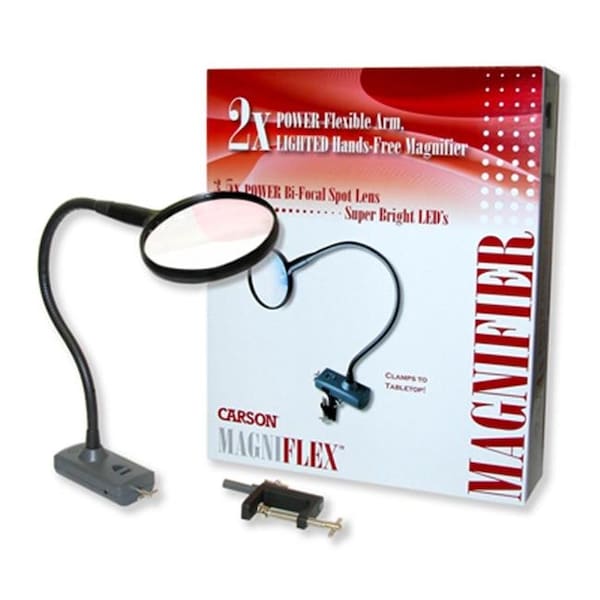Marson Carson CL-65 MagniFlex LED Lighted Flexible Magnifier with Table Clamp and Power Adapter CL-65 CL65 - main